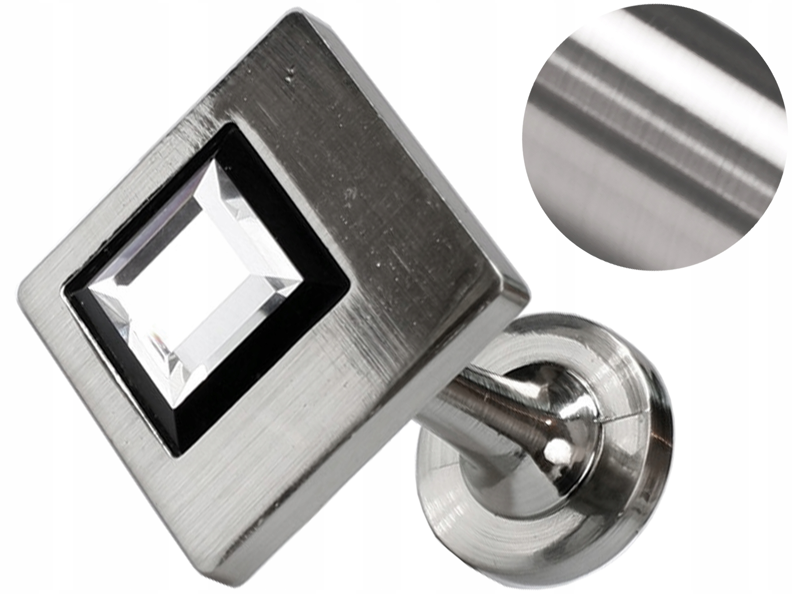 

Rozeta dekoracyjna do firan Crystal kwadrat Stal