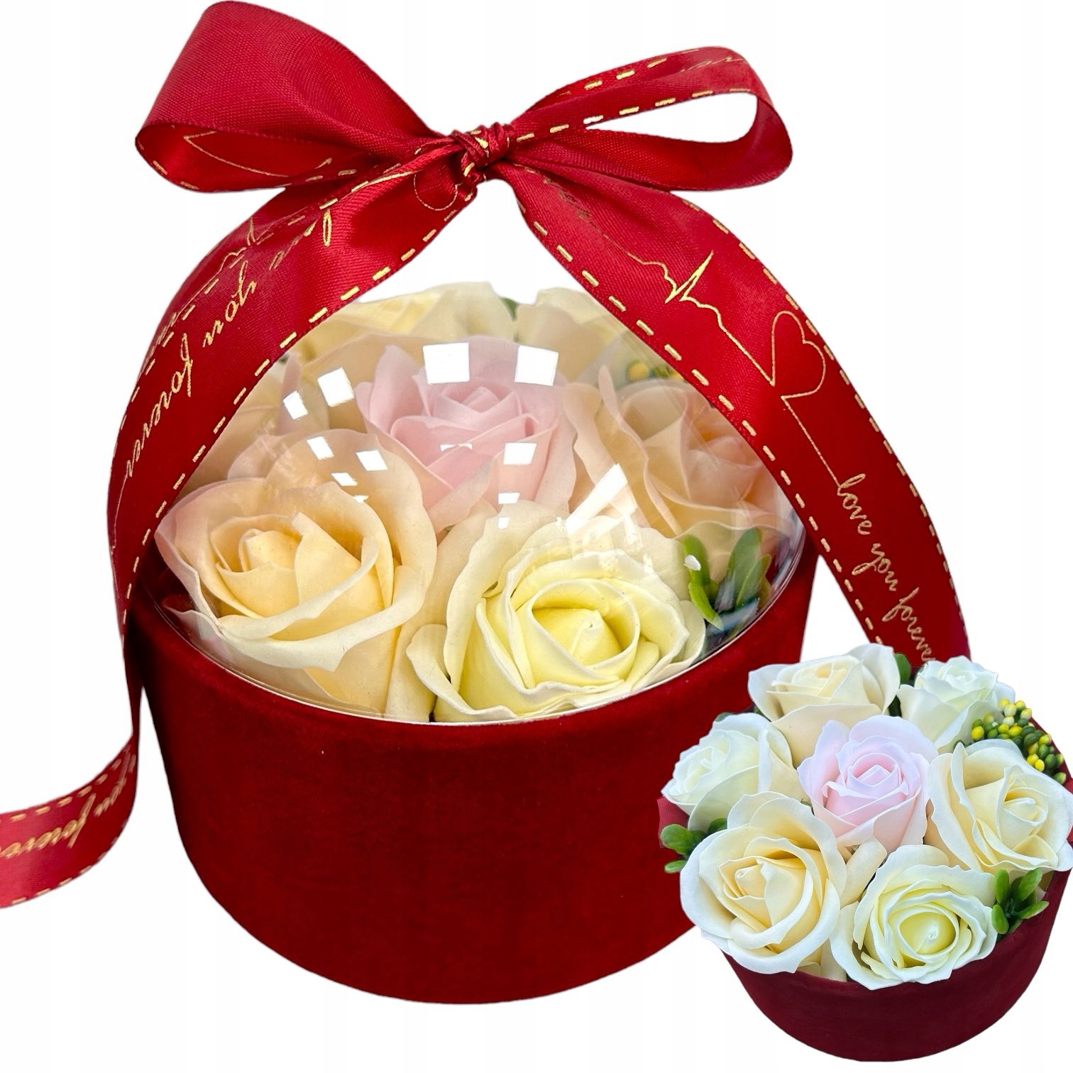 Flower Box Pudełko Kwiaty Mydlane Róże Dzień Matki