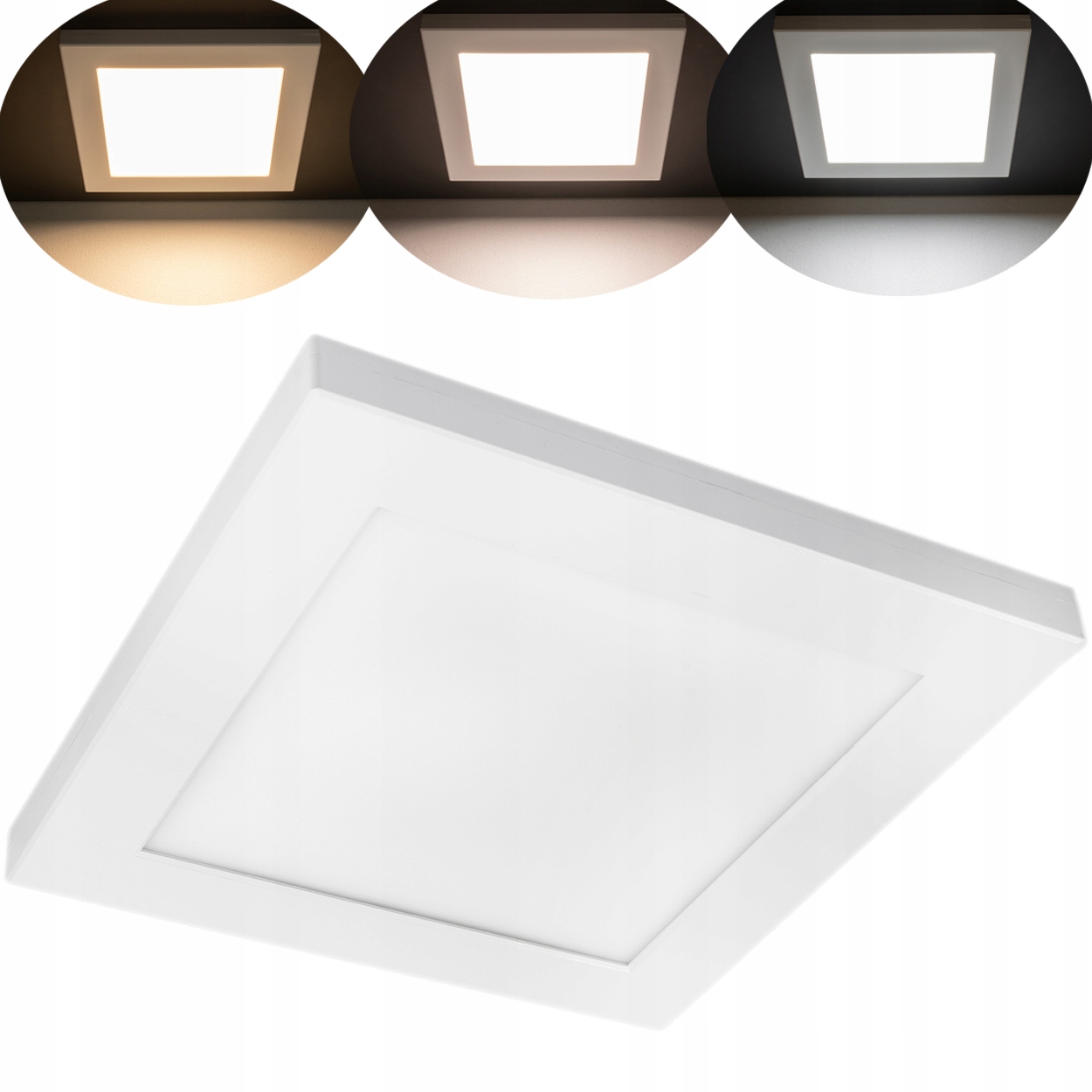 

Plafon Panel Led 24W Kwadratowy 3 Barwy Świecenia
