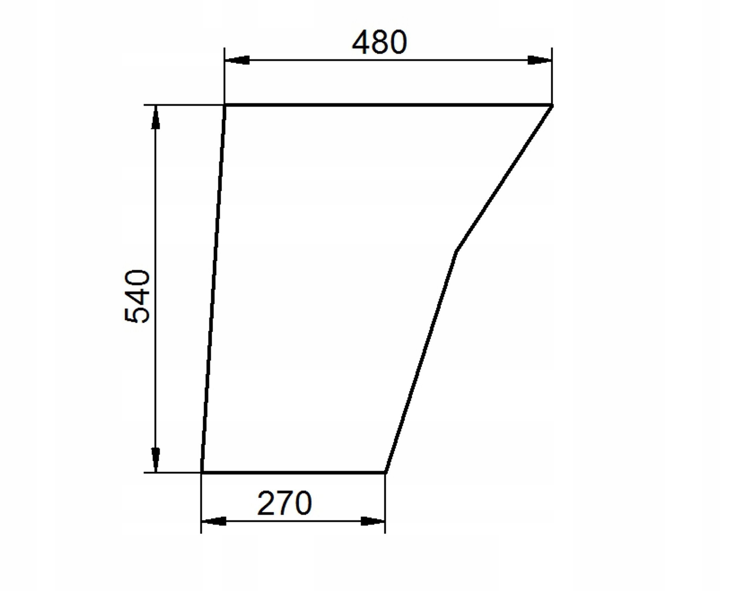 čelní sklo pro traktoru Deutz-Fahr spodní dveře 520771