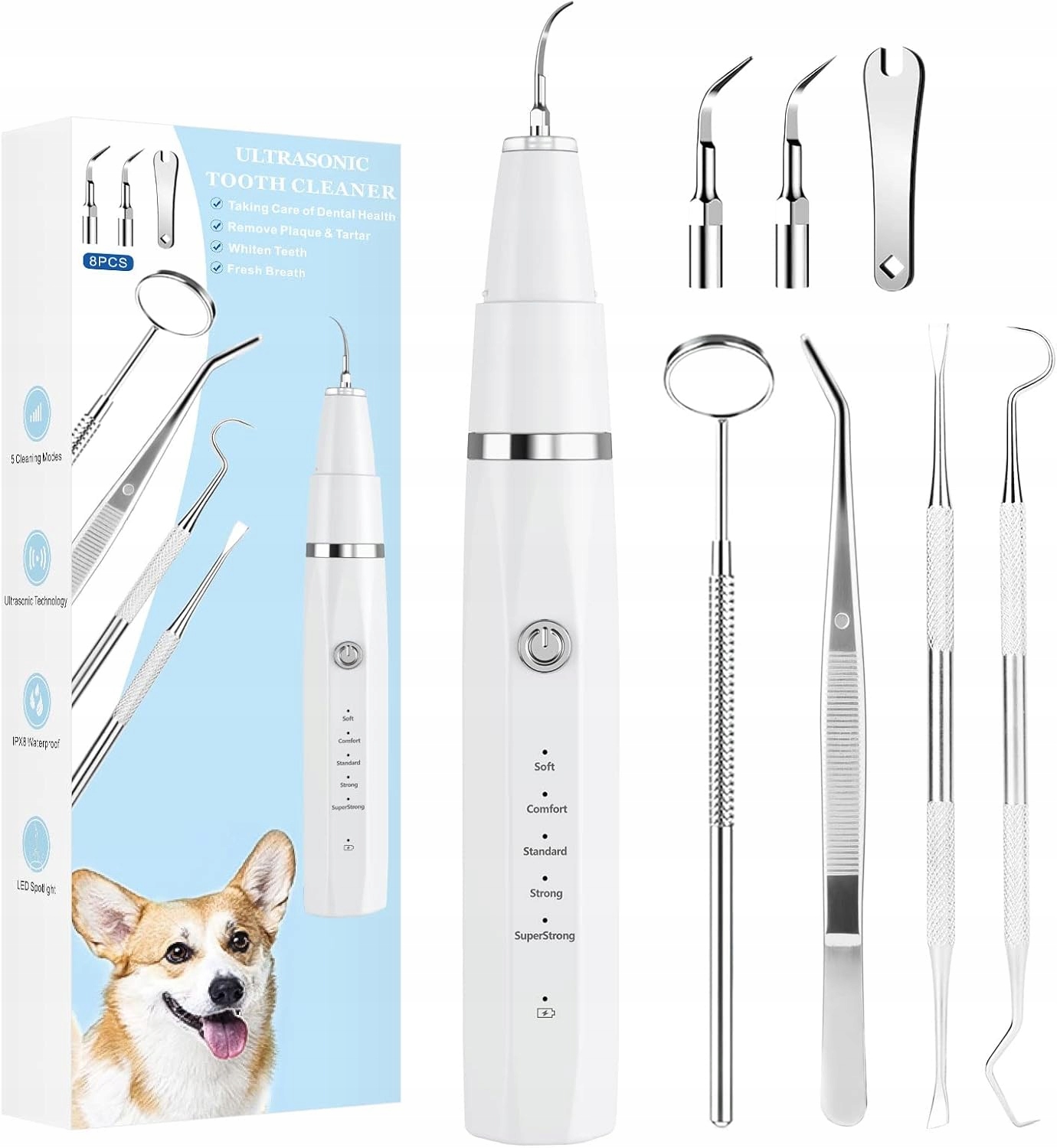 Levně Sada pro péči o zuby pro psa, Kočka-Ultrazvukové čištění NI-shen