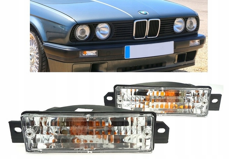 Bmw 3 E30 1987-1994 Přední směrové ukazatele směru, chrom