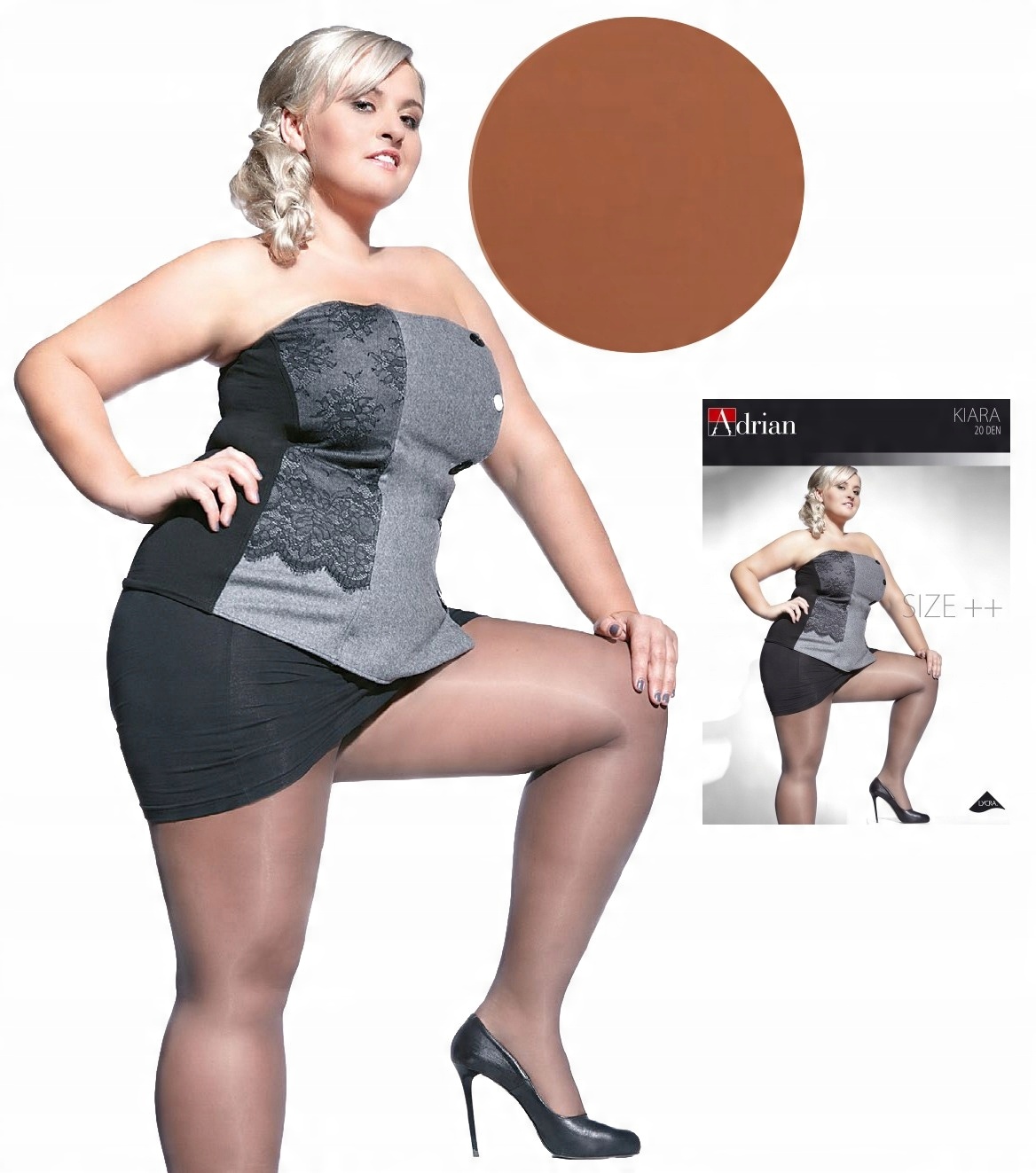 

Adrian Rajstopy Kiara 20D Dla Puszystych 8XL Beige