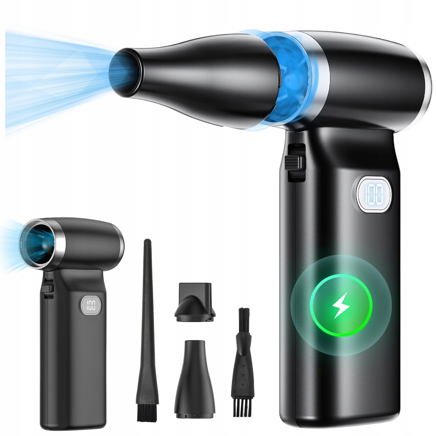 Turbínový Vysoušeč Vlasů 100 Úrovní Výkonu LCD displej 6000 Mah