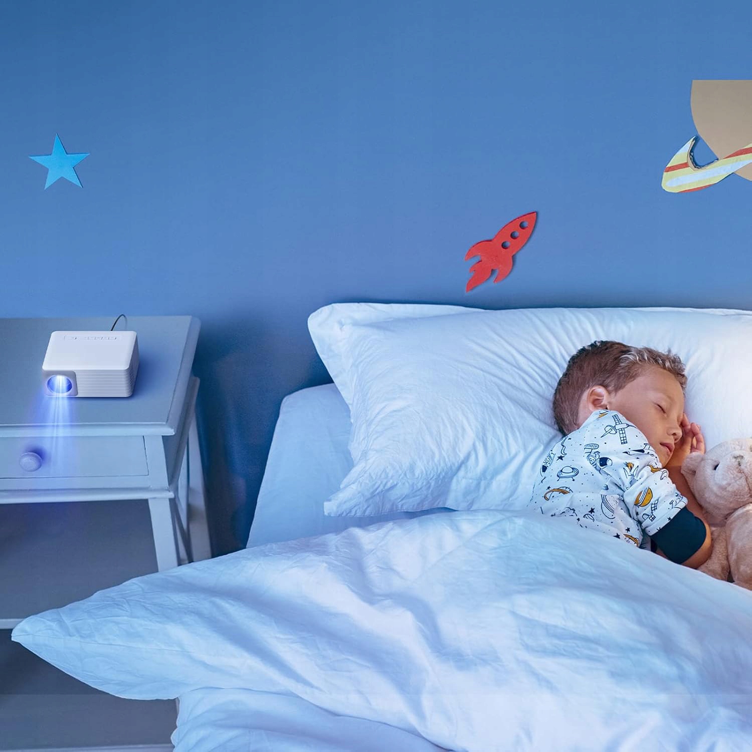 Mini-projektor AKIYO O1 z Wi-Fi/Bluetooth, Full HD 1080P ze statywem Model O1Pro