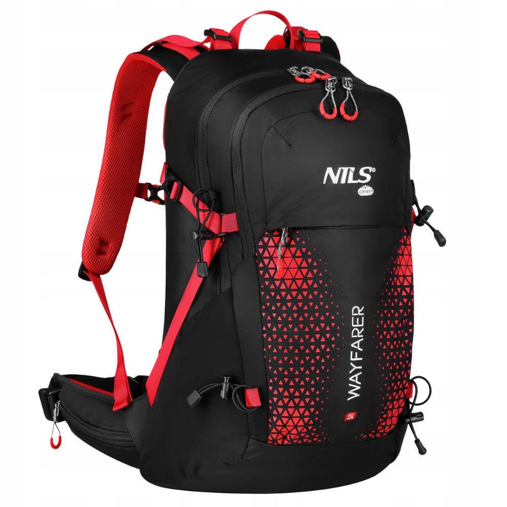Batoh trekingový batoh na taktický výlet, černý, 35 l, pouzdro
