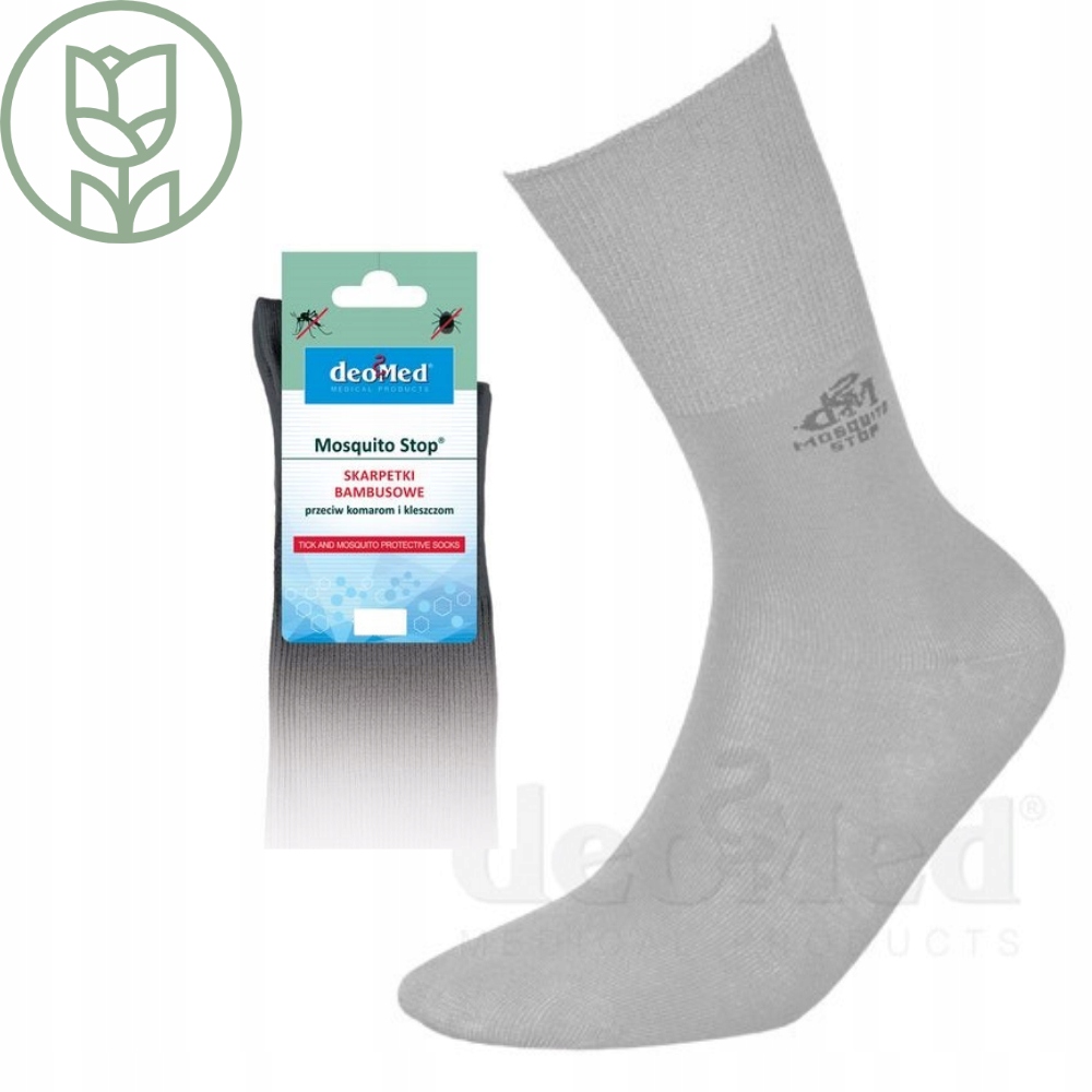 

Skarpety Mosquito Stop kleszcze komary popiel 35