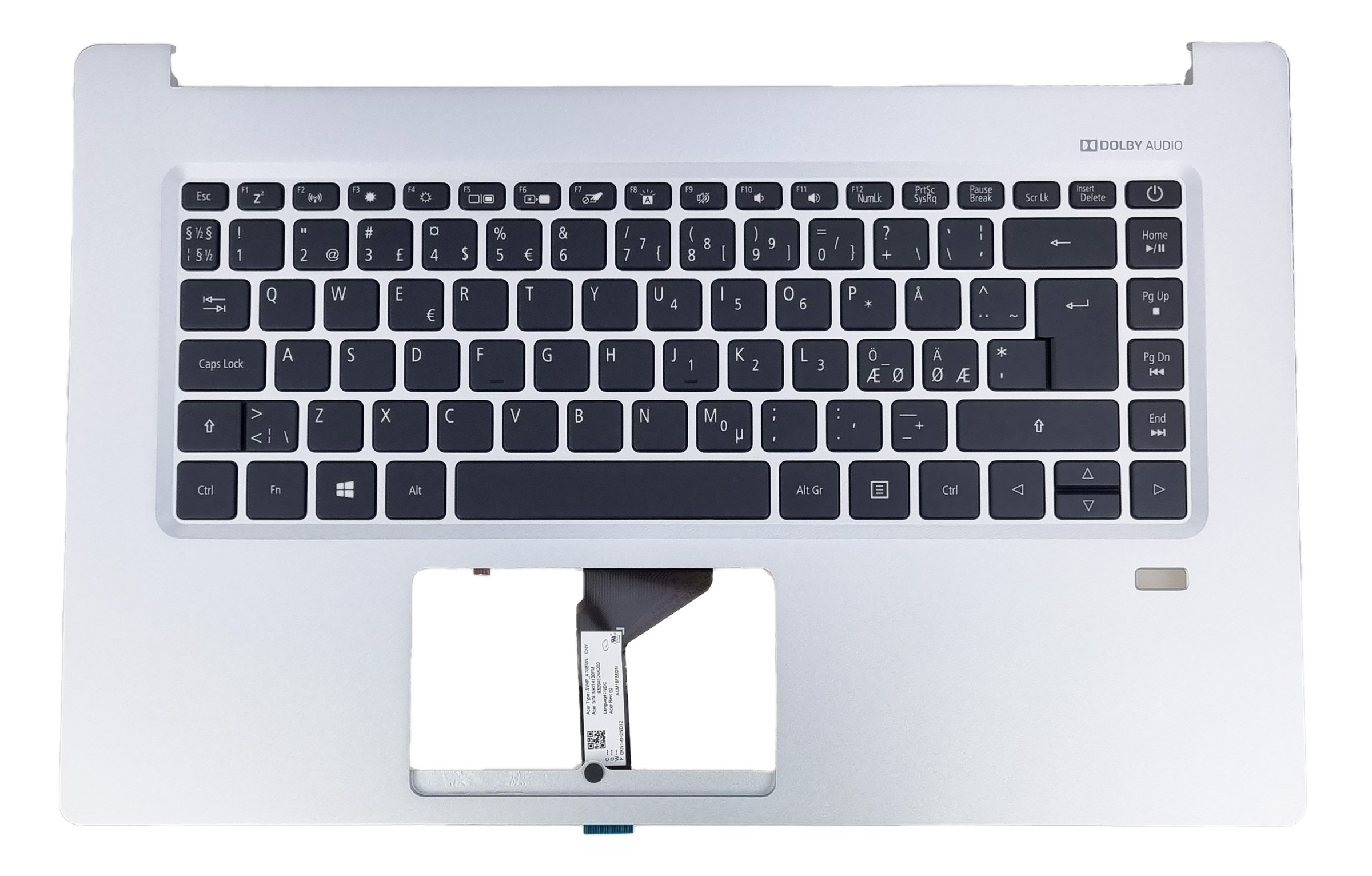 Nová Krytka Klávesnice Acer Swift 5 SF515-51 SF515-51T Nórska