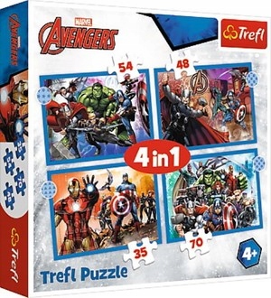 

Puzzle 4w1 Odważni Avengersi. Avengers