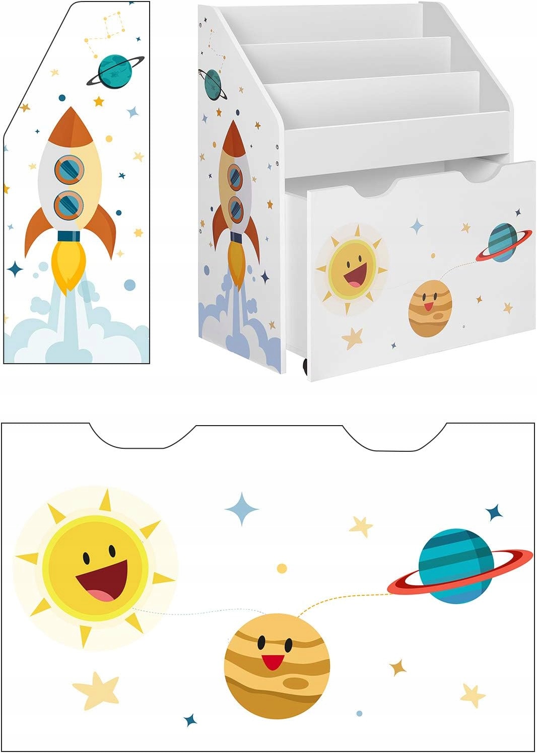 Lentyna VAIKIŠKA SPINTELĖ 62,5x29,5x70 su IŠTRAUKIAMA organizatoriaus dėže Gamintojo kodas GKR41WT