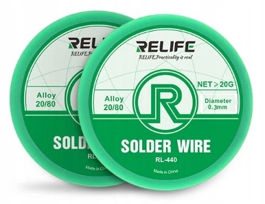 SPOIWO LUTOWNICZE CYNA RELIFE SOLDER WIRE 0,3 mm RL-440