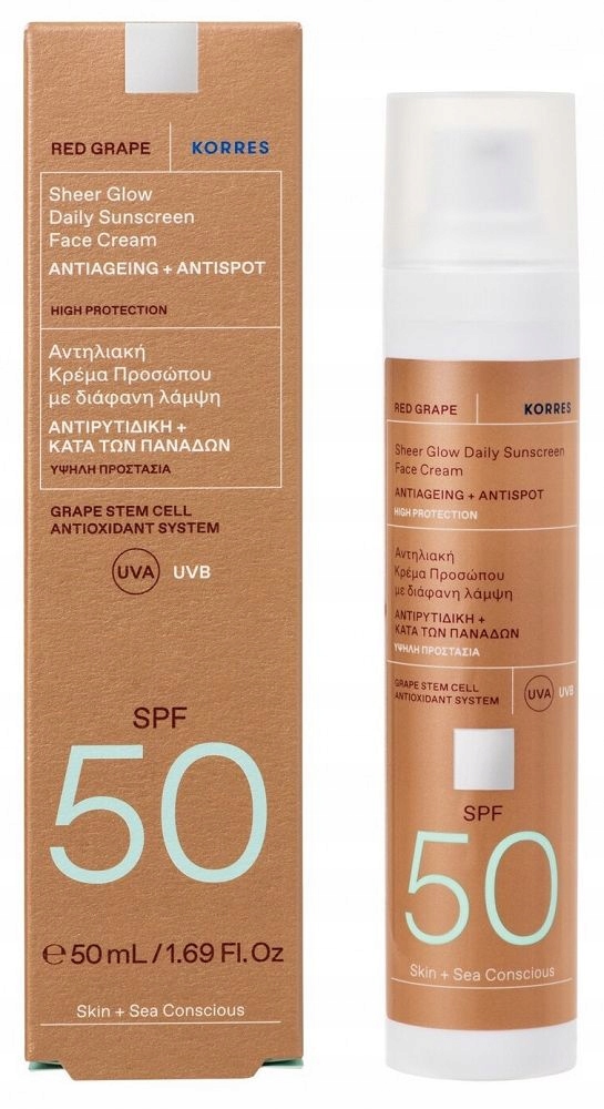 Korres Red Grape Rozjasňující Krém SPF50
