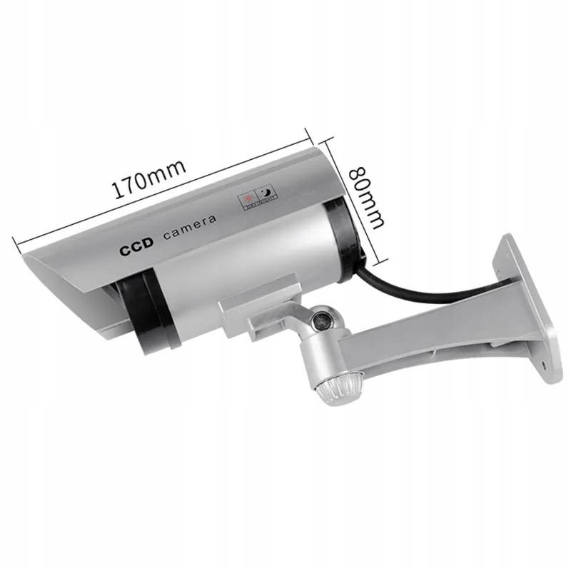 ATRAPA KAMERY MONITORINGOWEJ LED ZEWNĘTRZNA Model CCTV Monitoring Wewnętrzna Nocna kamery Symulator