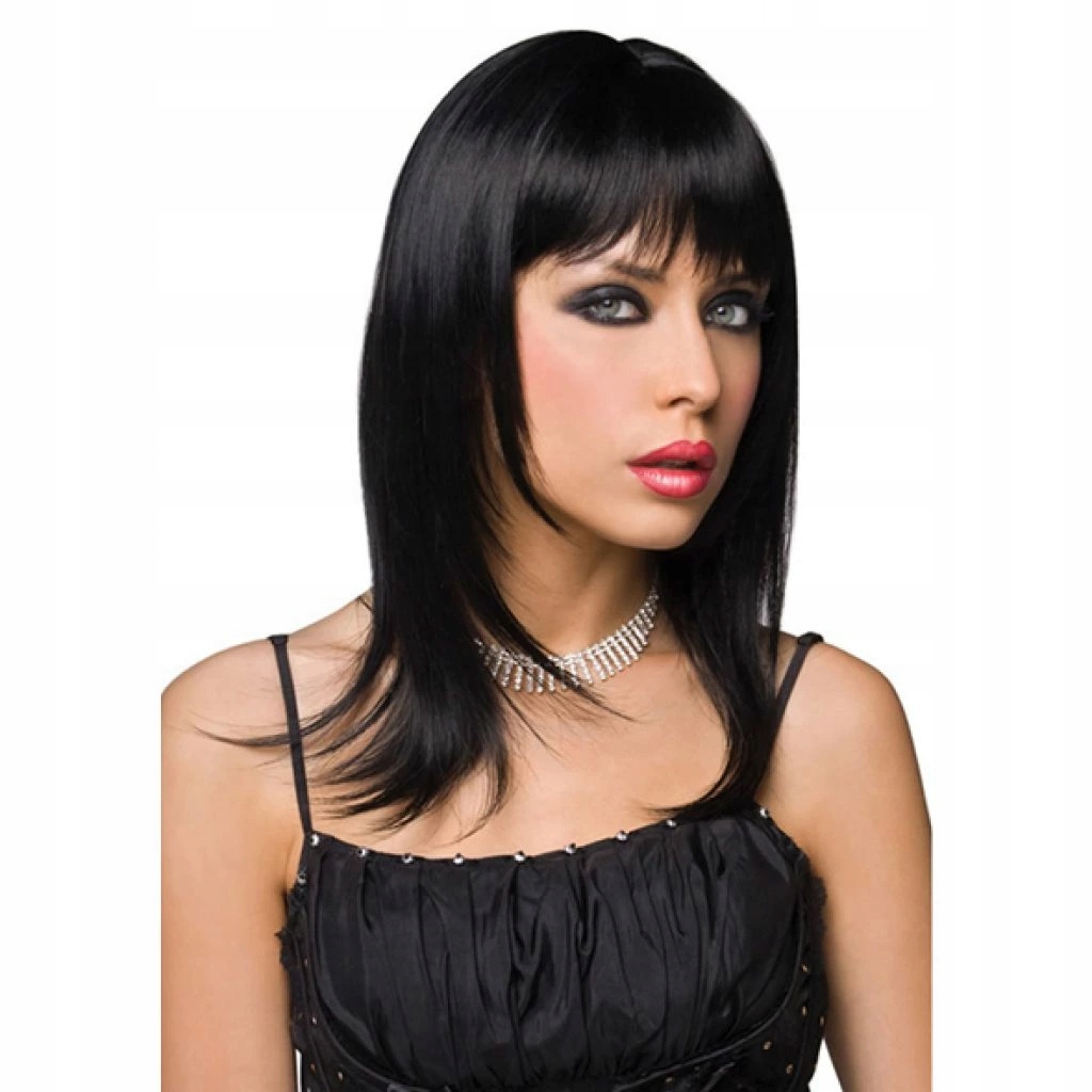Pleasure Wigs Steph Wig paruka černá, syntetické vlasy, univerzální