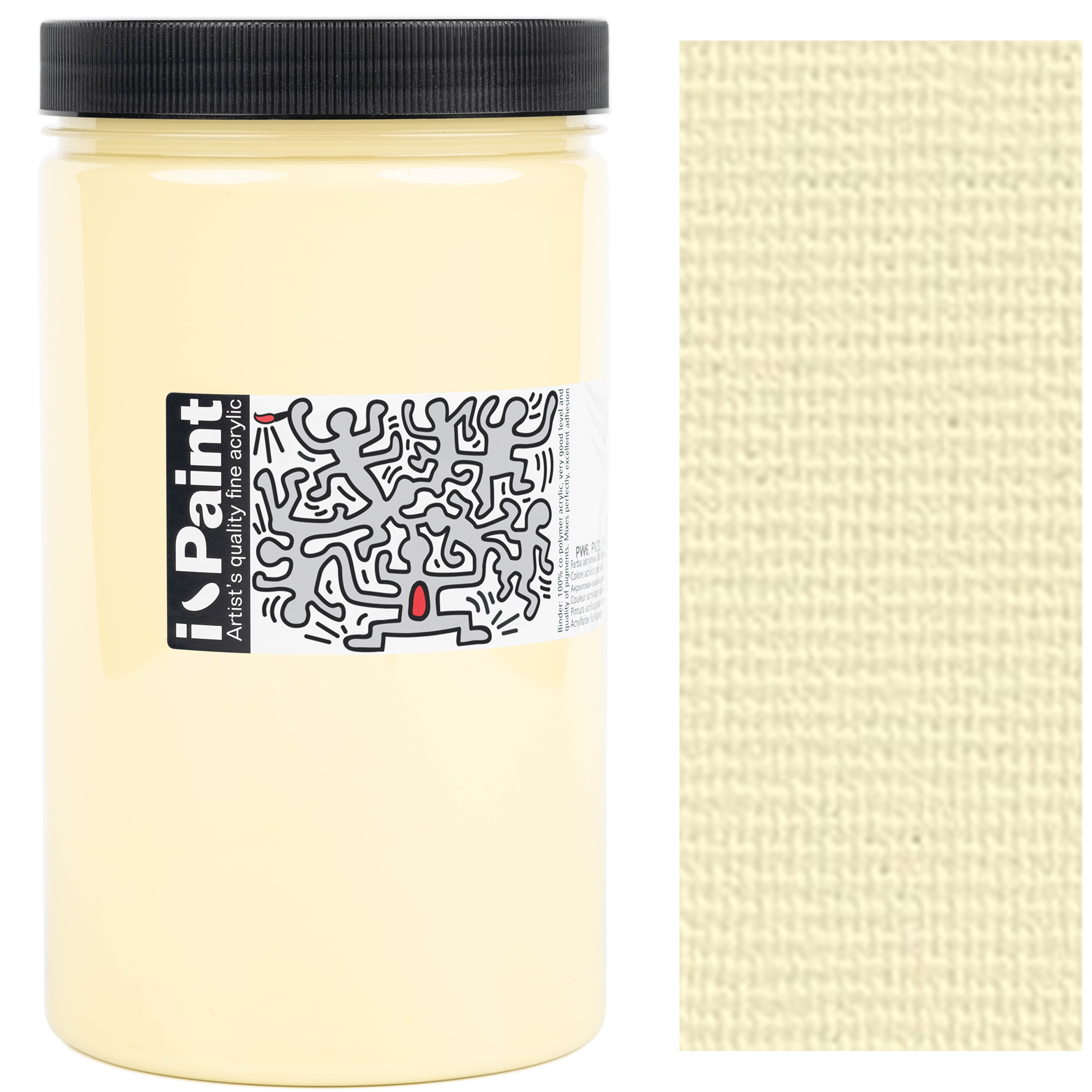 Barva Akrylová krémová žlutá Renesans Ipaint 1200 Ml 2 Žlutá Z Neapole