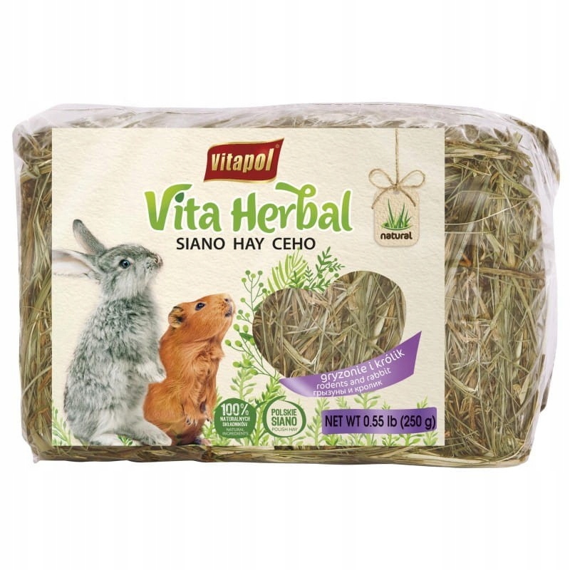 Levně 10 x Vitapol Seno pro hlodavce 250 g