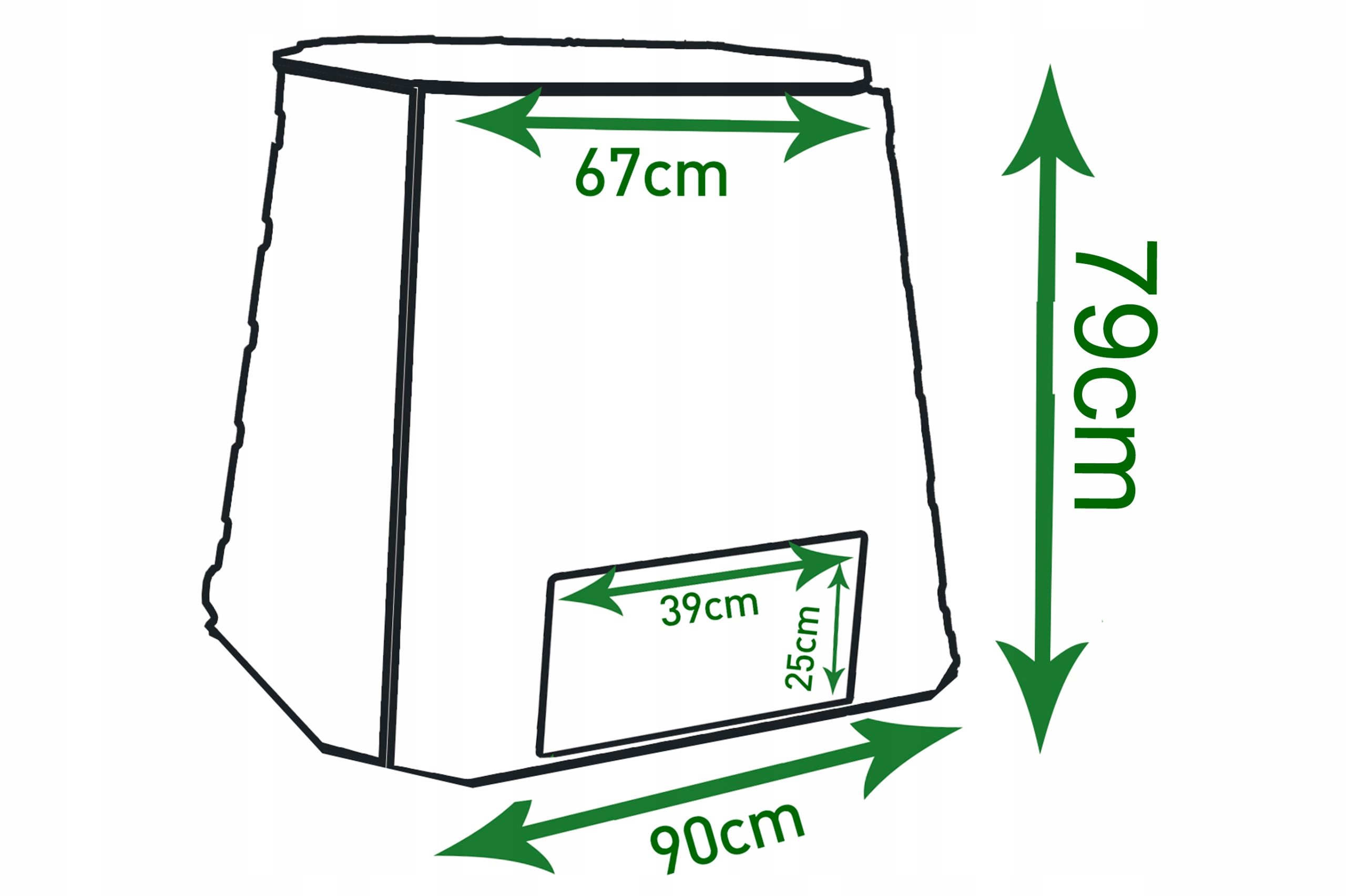 KOMPOSTOWNIK MODUŁOWY 480L CZARNY G-COMP POLSKI Kolor czarny