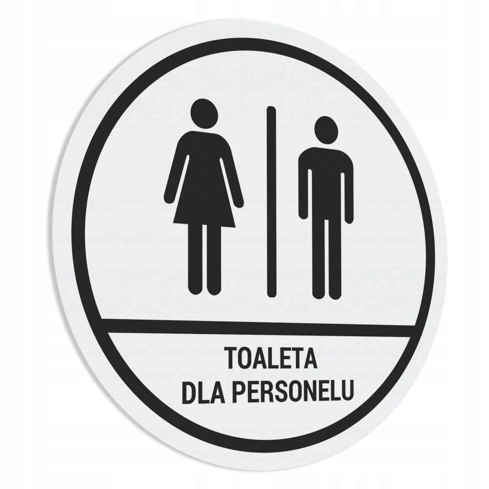 

Toaleta dla Personelu naklejka na drzwi 20x20