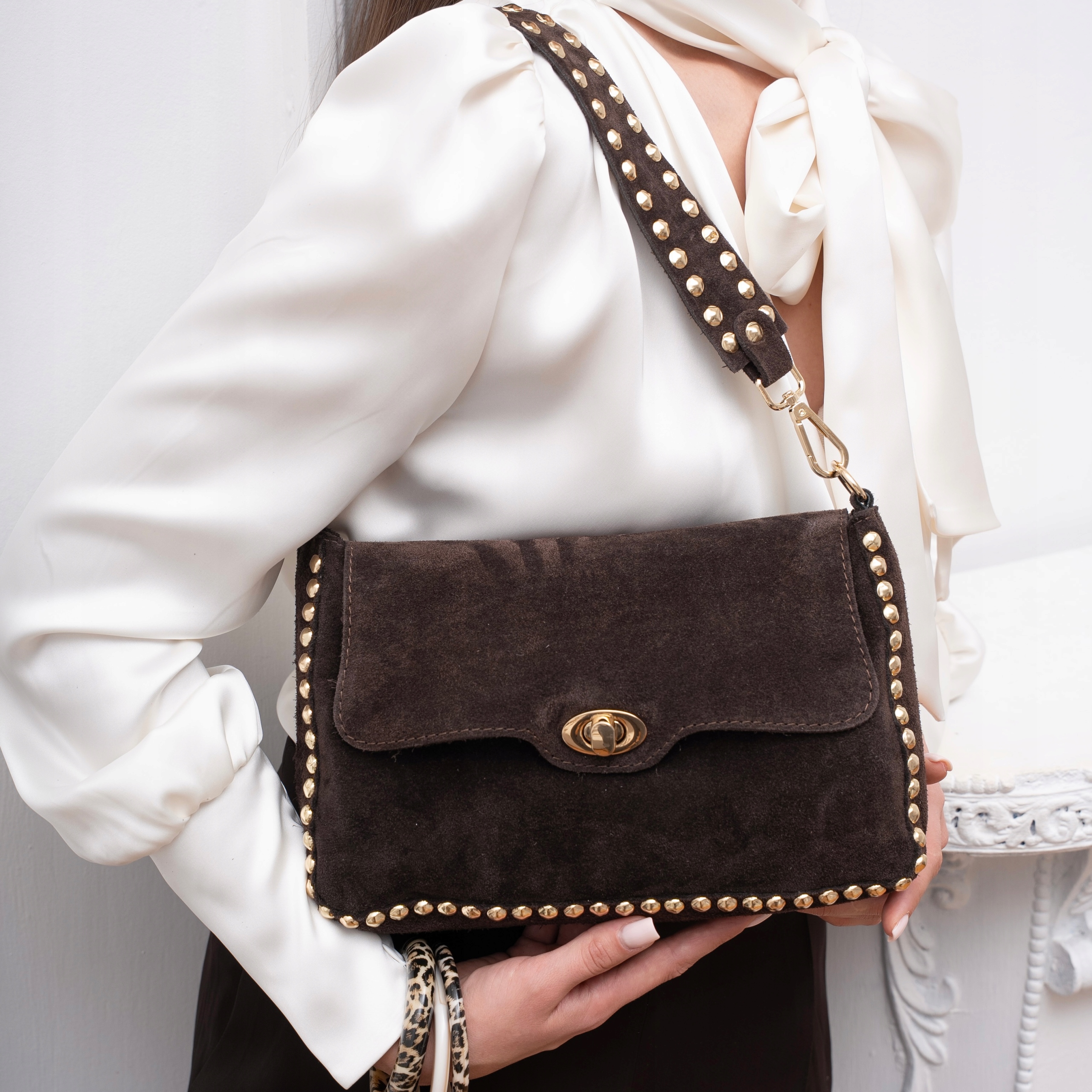 Dámská semišová kabelka Marella-M Espresso