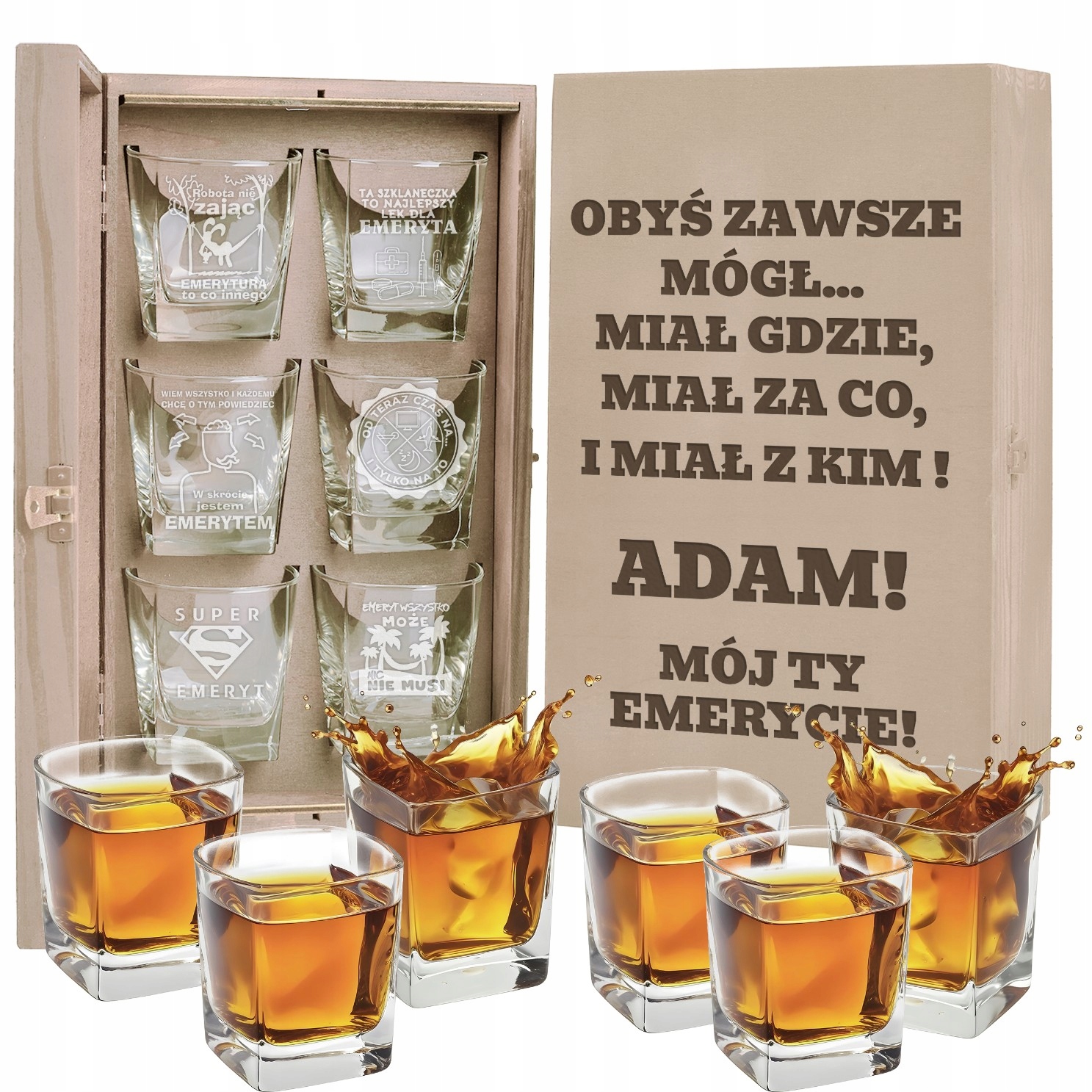 Sklenice Na Whisky Na Důchod Dárek Pro Důchodce 6 Kusů Gravírování