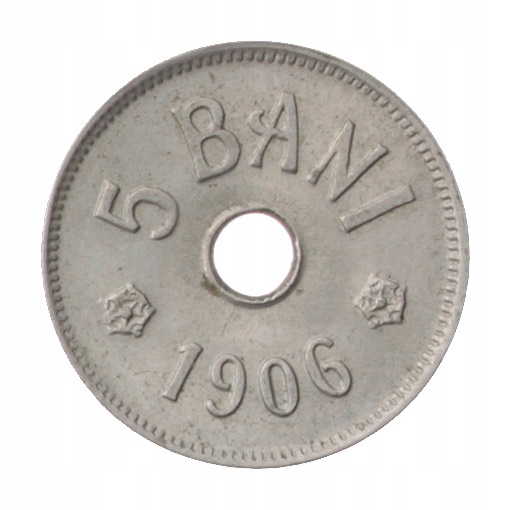 [M23998] Rumunia 5 bani 1906 piękna