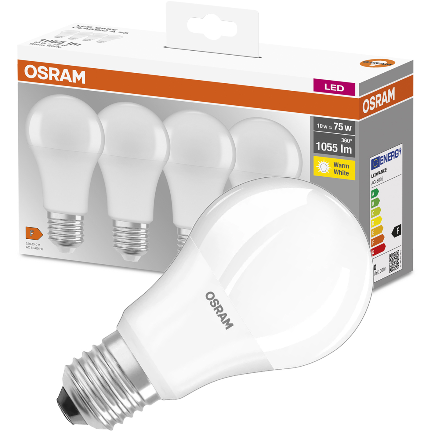 

4x Żarówka Led E27 11W 75W 1055lm Osram 2700K