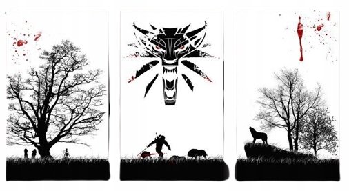 

3 x Obraz Tryptyk 3 x 40x70cm Wiedźmin The Witcher