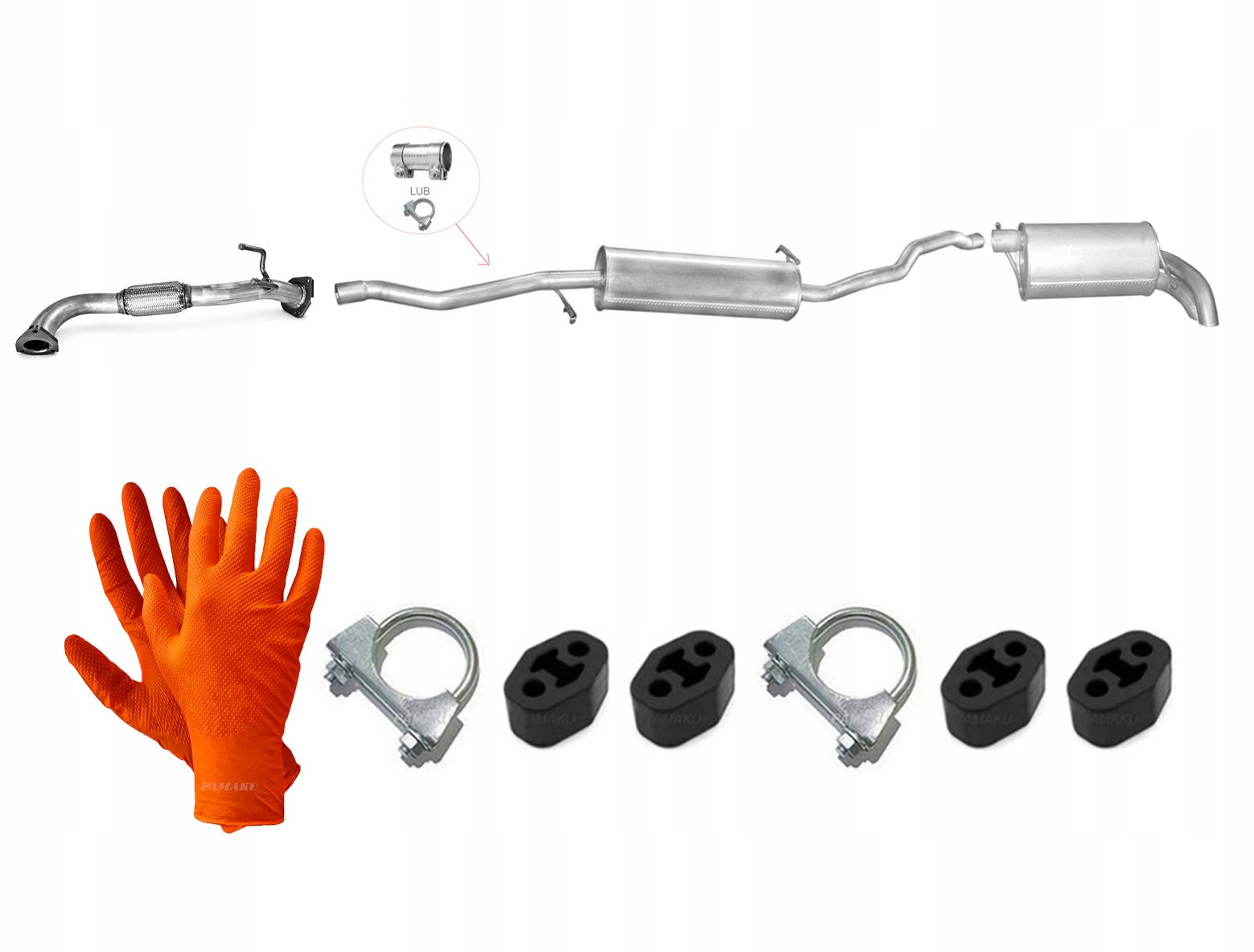 Vw Sharan 1.9 TDi 85 kW 115 Km (2000-4/2010) Výfukový Systém Tlumiče Trubka