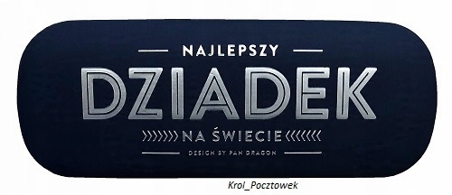 

Czarno-srebrne Etui na okulary prezent dla Dziadka