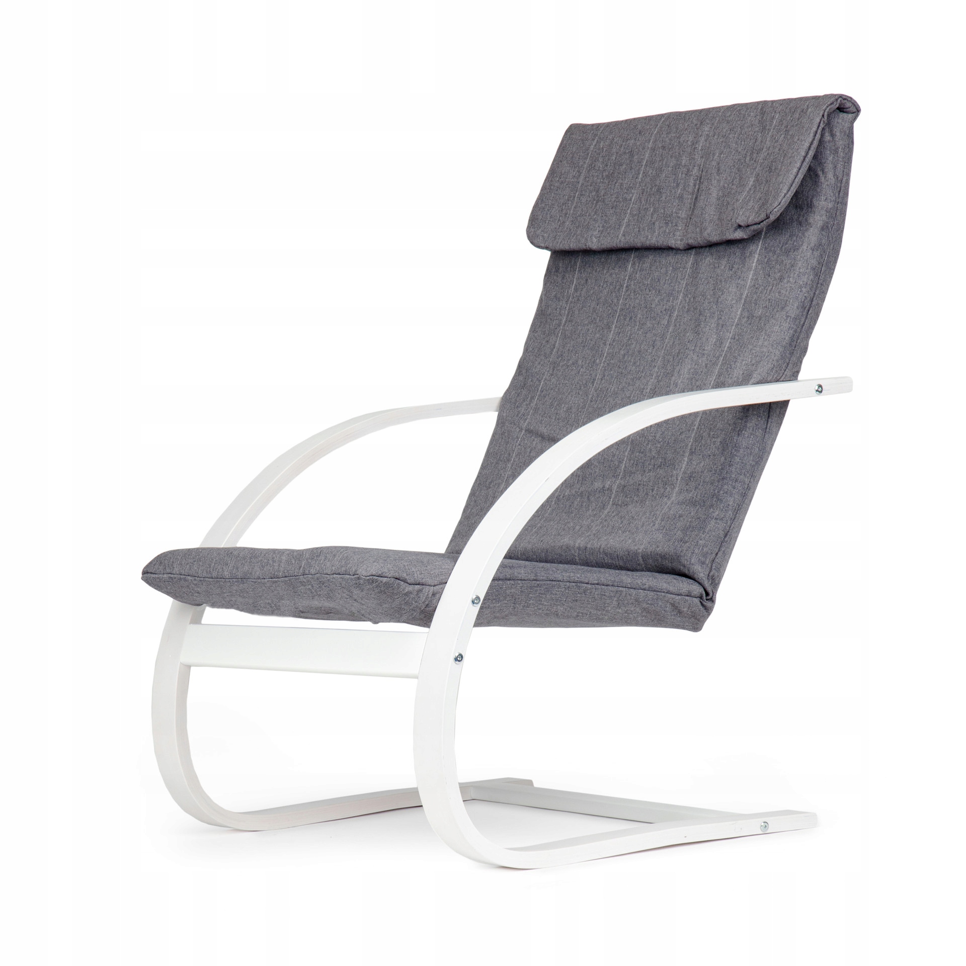 ModernHome TXWQM-31 Fínske hojdacie kreslo biele šedé