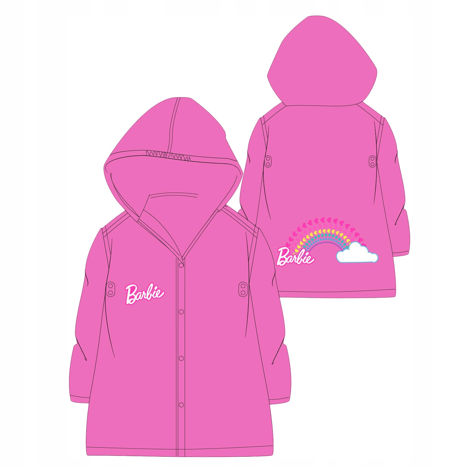 

R:98/104 Płaszcz Przeciwdeszczowy Barbie