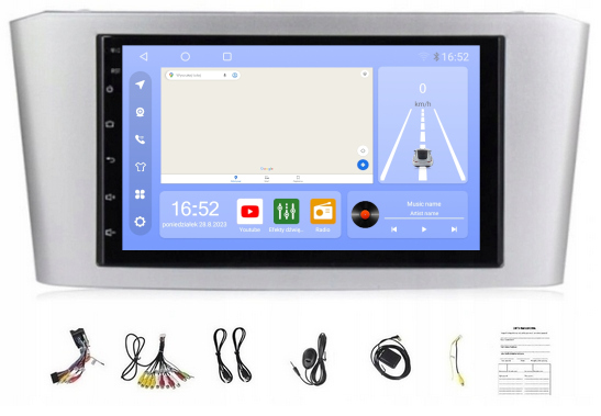 Rádio Gps Android Toyota Avensis T25 Wifi Bt 8GB 256GB Modem Sim