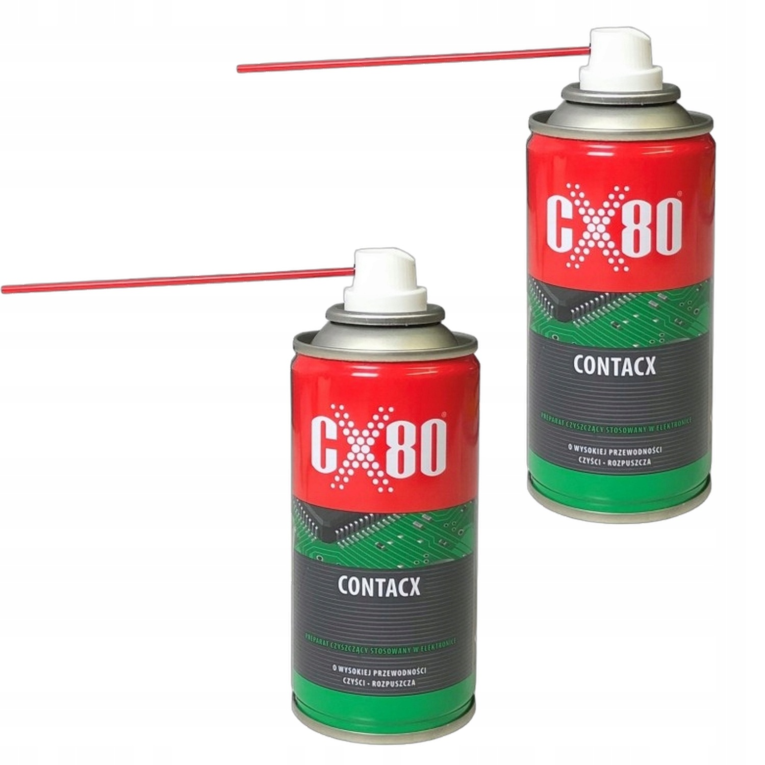 CX80 Contacx Płyn spray do czyszczenia elektroniki płytek drukowan 150ml x2