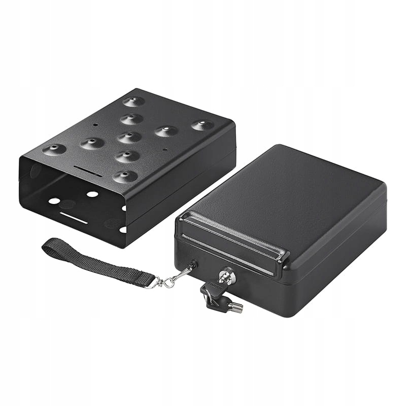 Sejf metal przenośny z kieszenią kasetą kamper przyczepa