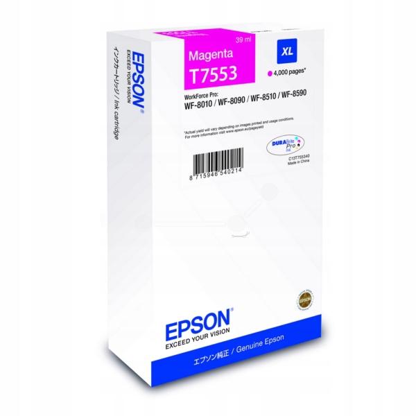 Atrament Epson C13T75534N červený (magenta)