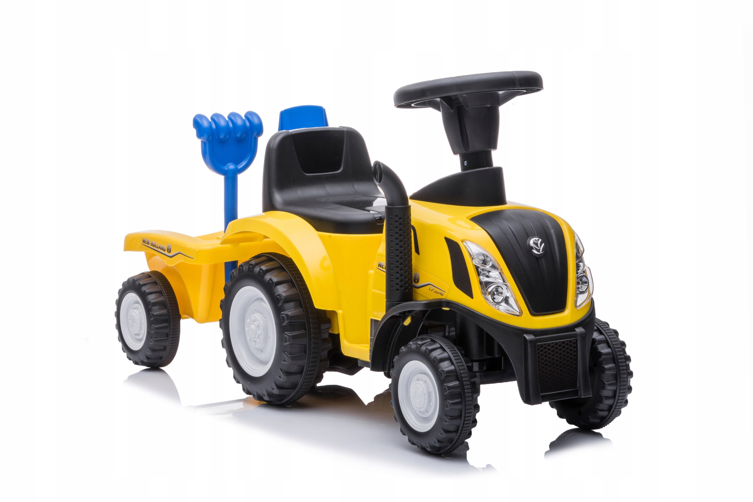 Jeździk odpychacz traktor z przyczepką NEW HOLLAND Stan opakowania oryginalne