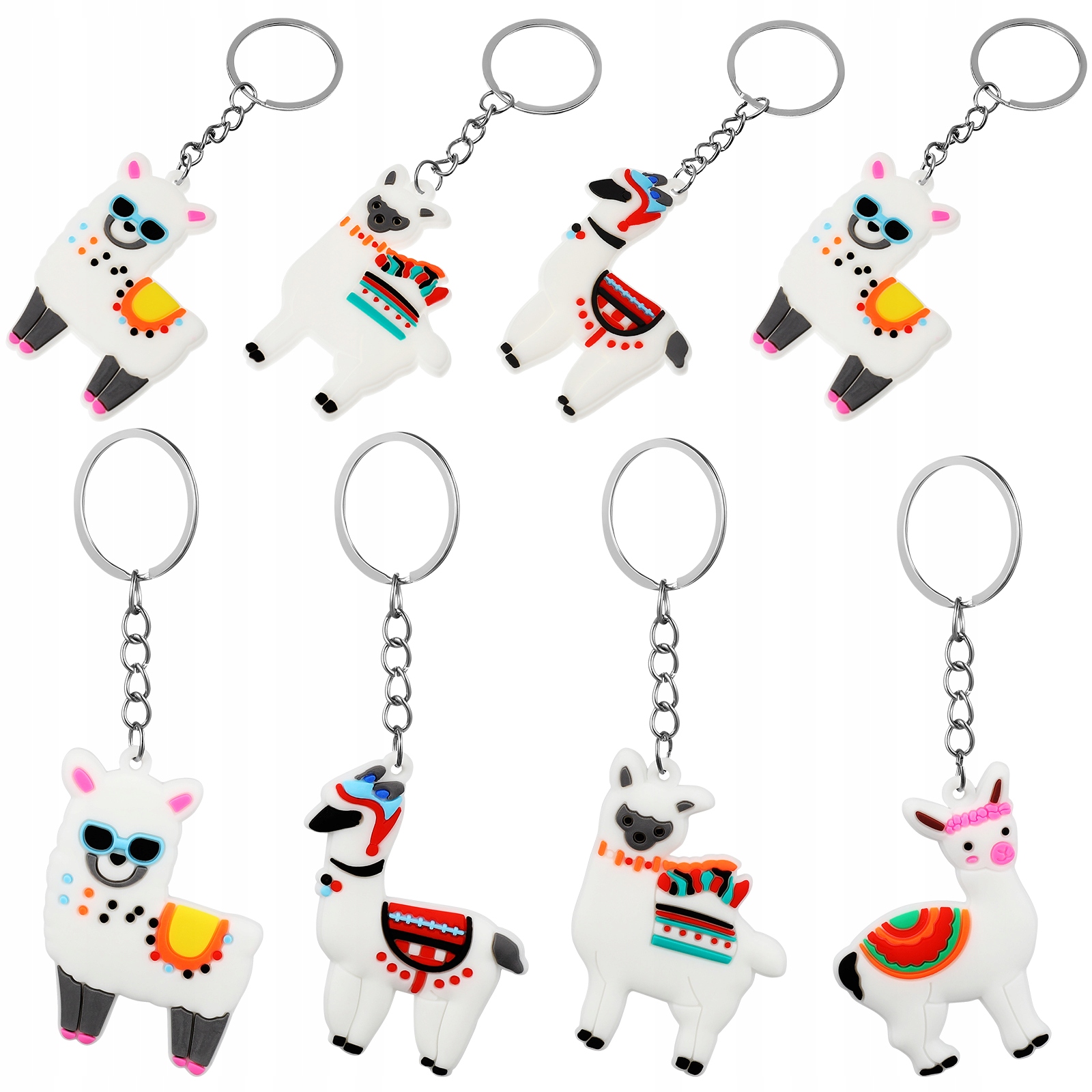 

12 sztuk Kawaii Alpaki breloki torba urok dekory