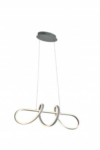 Lampa wisząca z trzystopniowym ściemniaczem "klik" 56W 3000K biały/szary