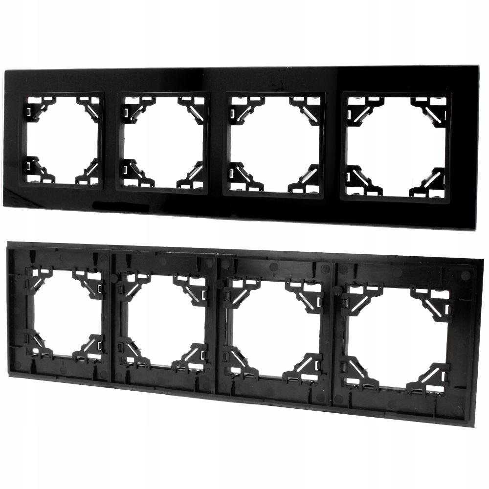 Rámeček spínače zásuvek Skleněné světlo Čtyřnásobný 5L