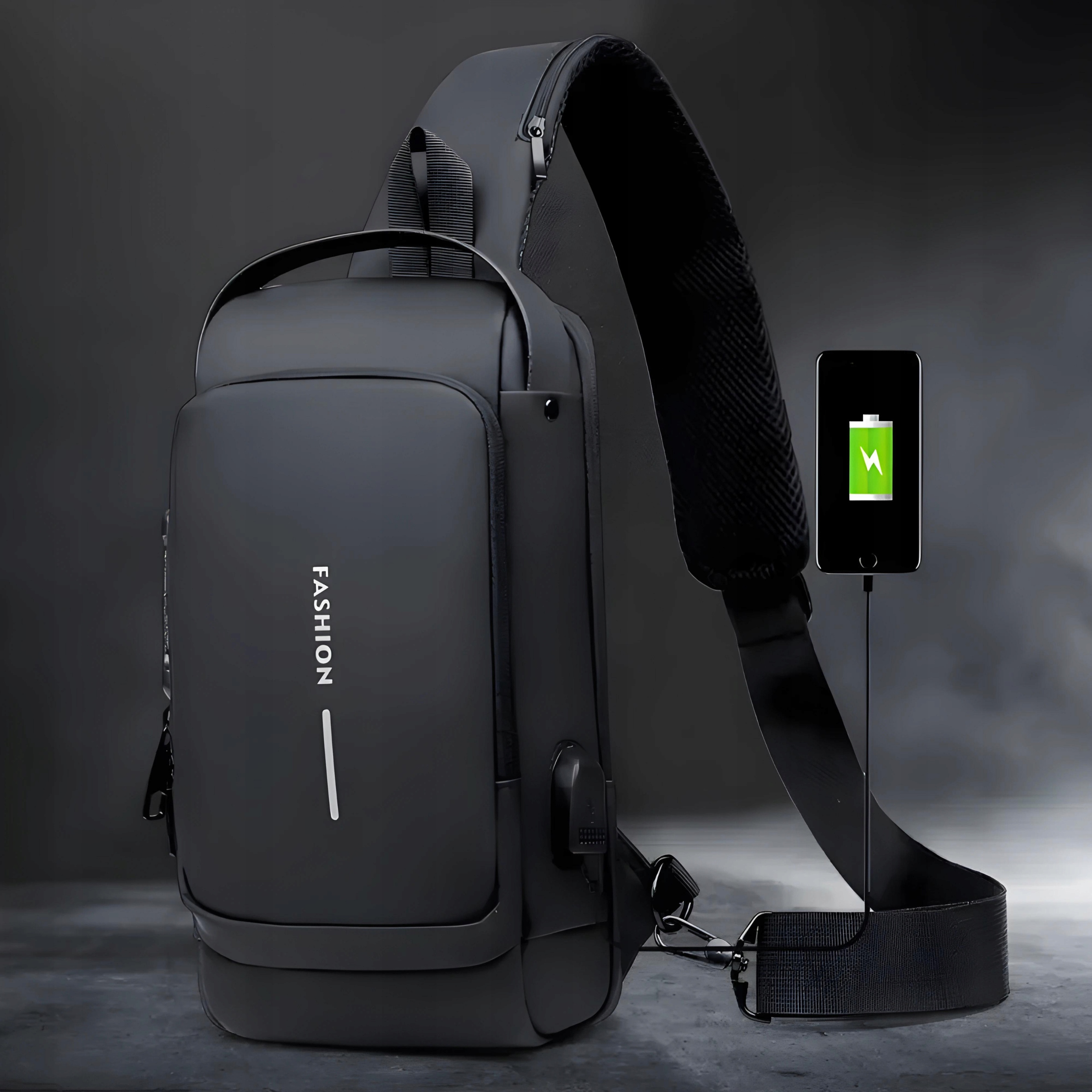 SASZETKA TORBA NA RAMIĘ MĘSKA NERKA PLECAK BOX WYJŚCIE NA USB Kod producenta SASZETKA UNISEX PLECAK NERKA NA RAMIĘ X30