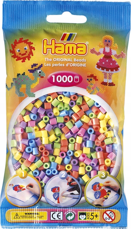 

Koraliki do prasowa Pastelowe MIX50 1000 szt. Hama