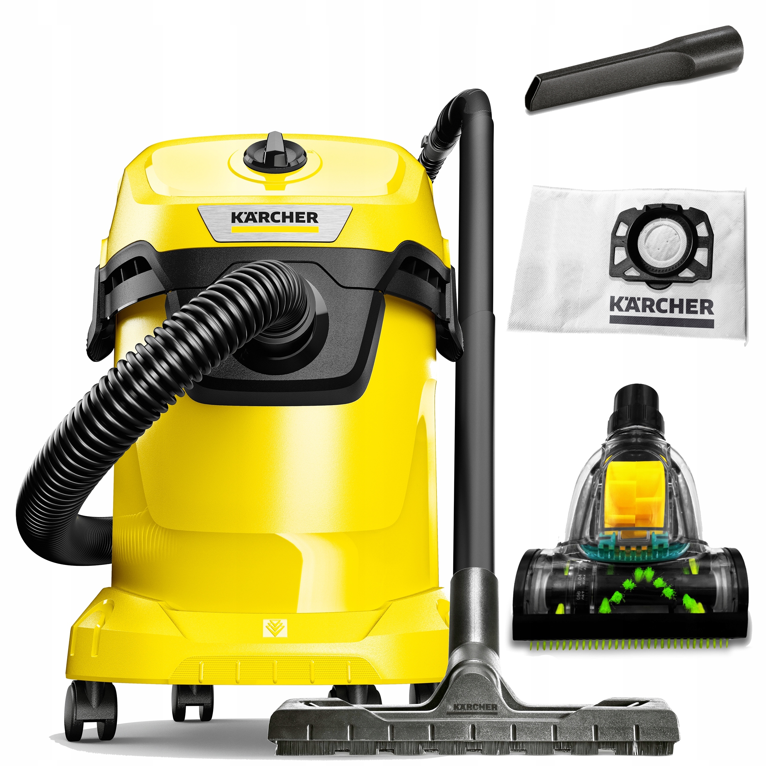 ERŐS IPARI PORSZÍVÓ KARCHER WD3 TURBO XXXL ÚJ MODELL FELFÚJÁS
