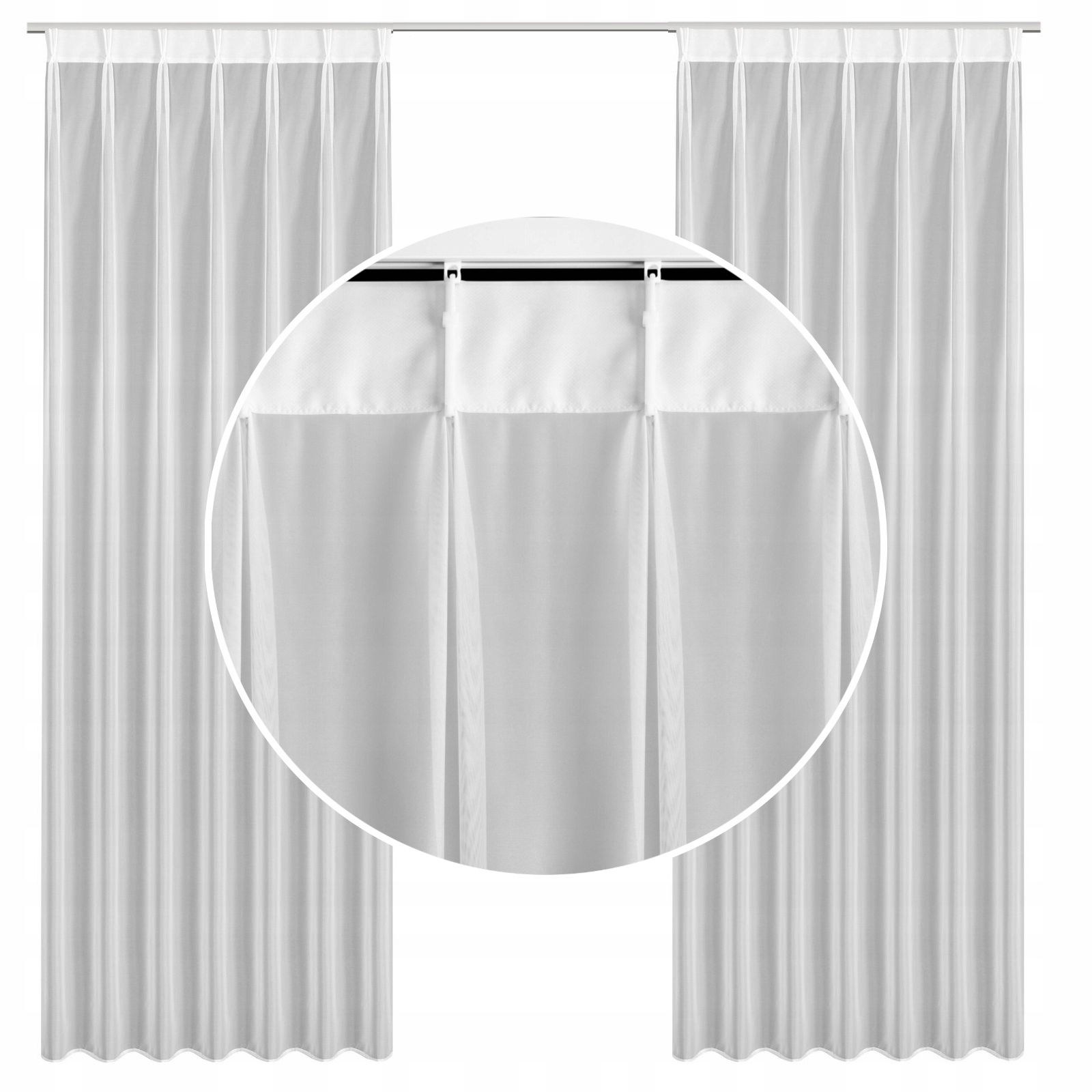 Firana gotowa na tasmie Flex Eurofirany 230x270 Lucy biała