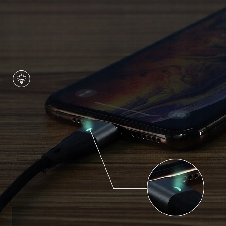 Kabel magnetyczny 3w1 USB do USB C Lightning micro USB TOPK 1m szary Marka Inna