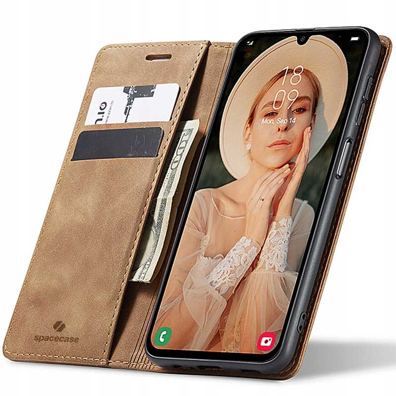 Spacecase Wallet Galaxy A35 5G světle hnědá