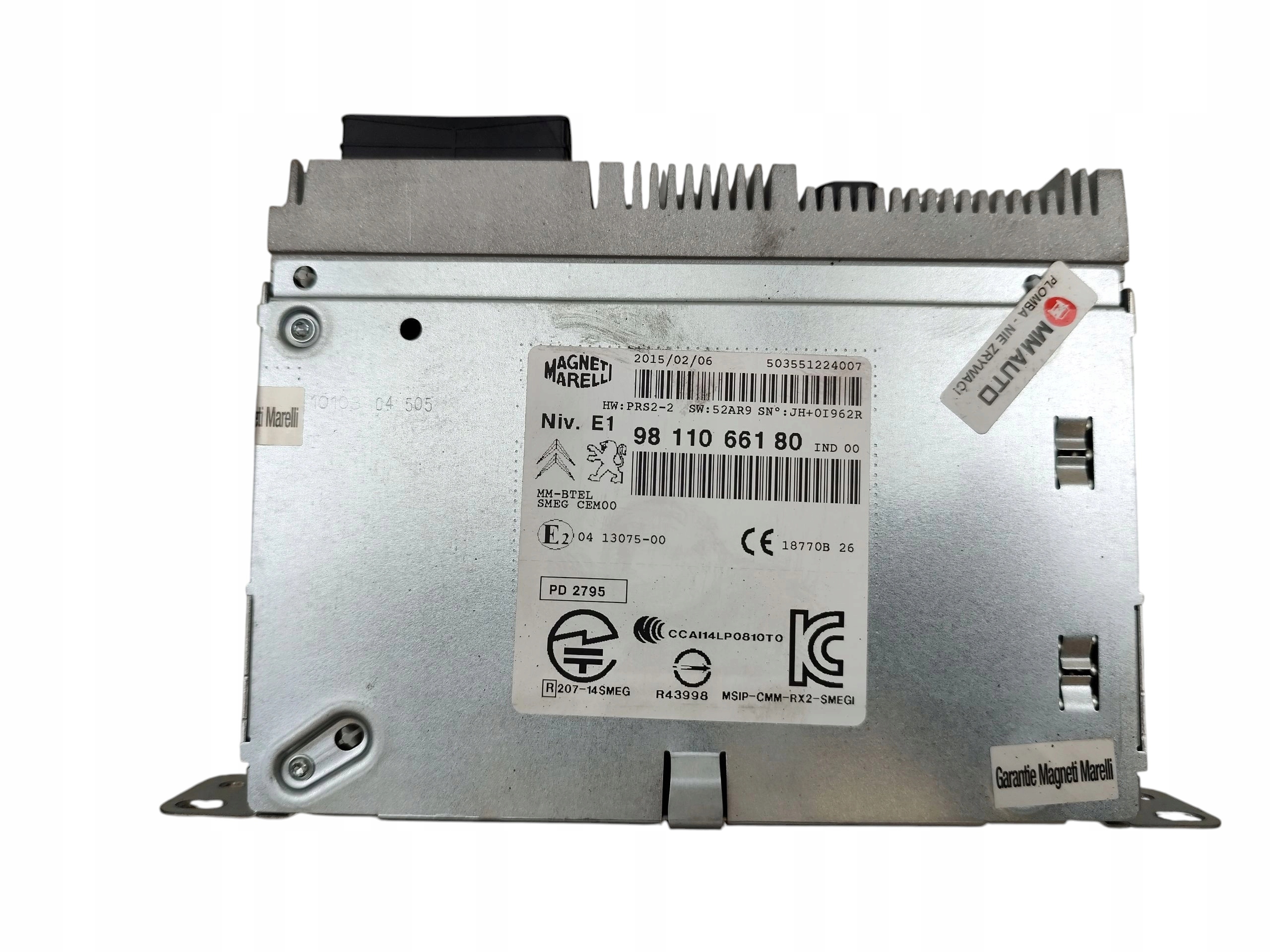 RADIO CD SMEG PEUGEOT 208 e 9811066180