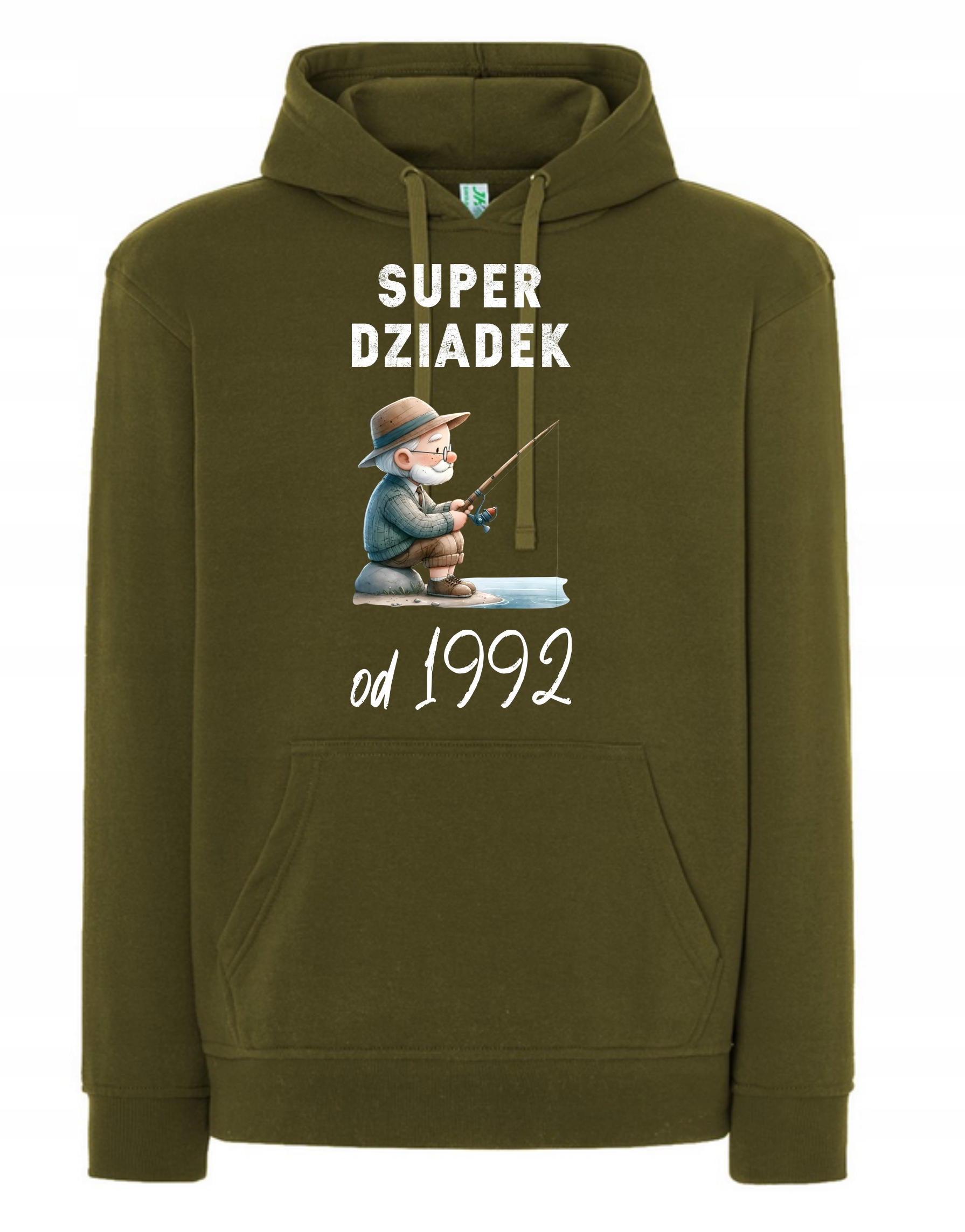 Mikina s kapucí Den dědečka Skvělý Děda Rok narození L