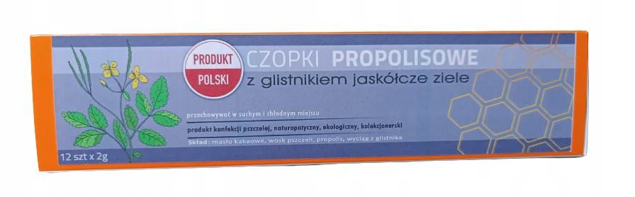 

Naturalne czopki propolisowe z glistnikiem