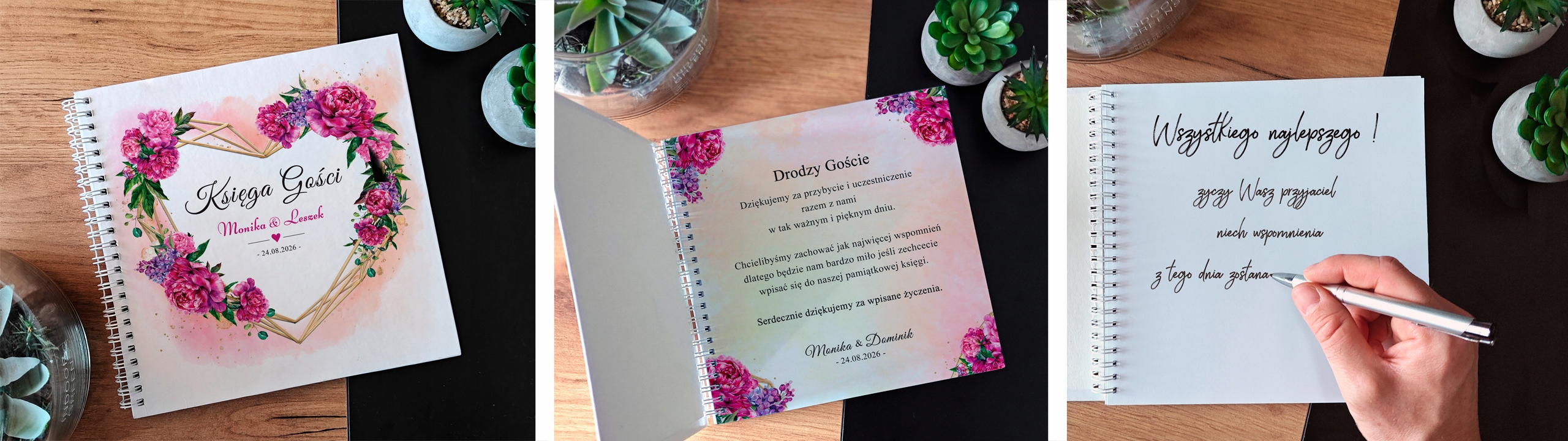 KSIĘGA GOŚCI NA WESELE ŚLUB PERSONALIZOWANA Marka inny