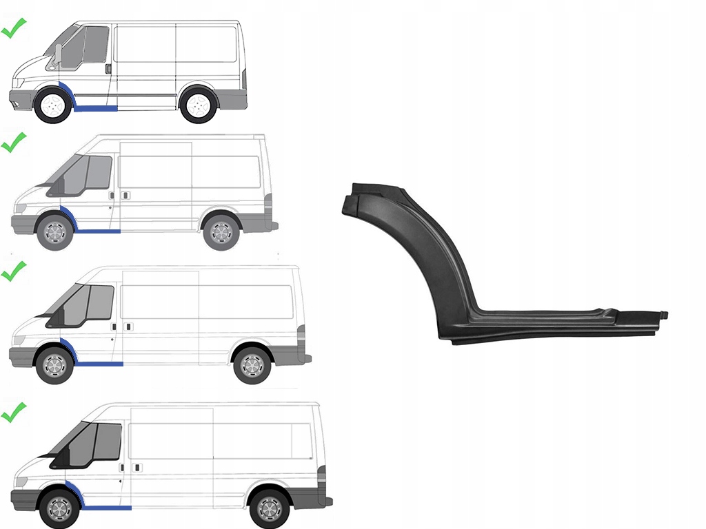 FORD TRANSIT 2000 00 PRÓG LEWA